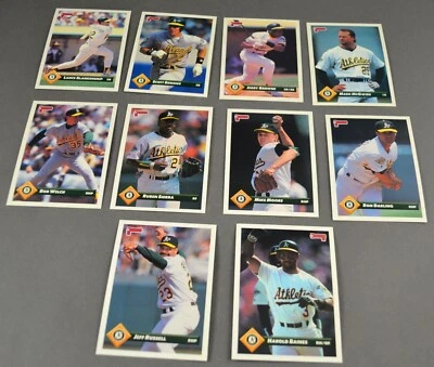 1993 Donruss MLB Oakland Athletics Baseball Trading Cards - Your Choice - Image 1 of 2