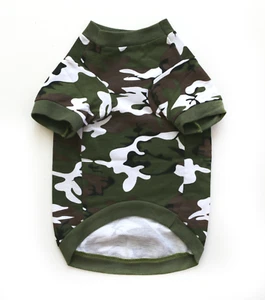 Dog Camo T-Shirt Green or Pink Size S M L Cute Comfortable Pet Clothes - Picture 1 of 6