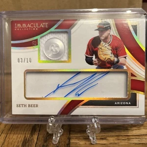 2022 Immaculate Seth Beer Button patch 3/10. - Picture 1 of 2