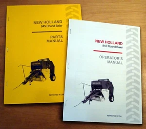 New Holland 845 Runde Ballenpresse Bediener UND Teile Handbuch Katalog Buch NH - Bild 1 von 9