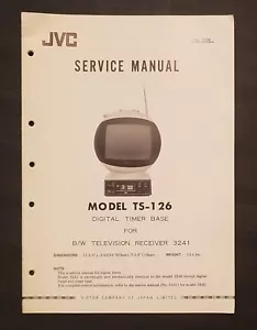 JVC NIVICO Model TS-126 Digital Timer Base For Receiver 3241. Service Manual - Picture 1 of 2
