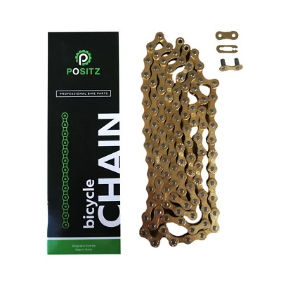 Positz GOLD Colour Bike Chain Single Speed Bicycle Fixie City Urban Cruiser BMX - image 1 of 2