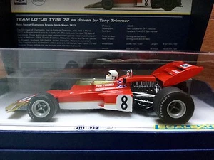 SCALEXTRIC 1/32 TEAM LOTUS TYPE 72 TONY TRIMMER 1971 SLOT CAR 1/3000 # C3657 F/S - Foto 1 di 5