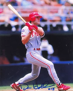 DAVE HOLLINS PHILADELPHIA PHILLIES ACTION SIGNED 8x10 - Picture 1 of 1