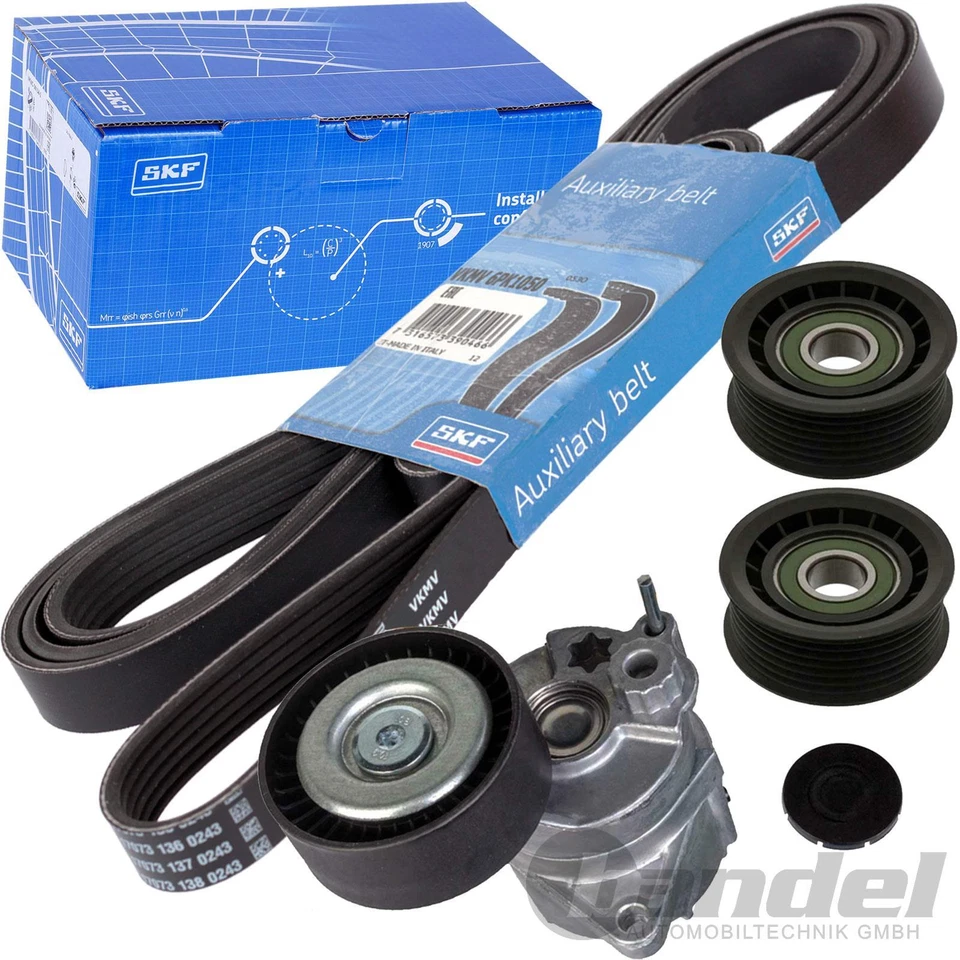 SKF KEILRIPPENRIEMEN-SATZ RIEMENSPANNER UMLENKROLLE für CDI W203 W204 W211 W639 - Bild 1 von 1