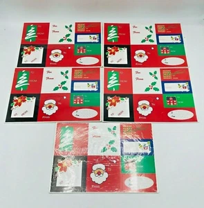 Envoltura y adornos de regalo vintage vacaciones de Navidad 88 cada uno - 5 paquetes 440 adornos y etiquetas - Imagen 1 de 10