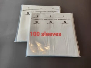 100 Premium Master Record Sleeves Rice Paper Inner 12” Vinyl LP (2 x 50 Packs!) - Picture 1 of 17