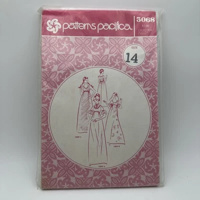 Vintage PACIFICA PATTERNS Long Dress Pattern 3068  Uncut Size 14 - Image 1 of 2