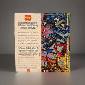 1994 Marvel Cards Venom BookFold UNCUT Collectible Cards! Red Spiderman Booklet - Bild 1 von 5