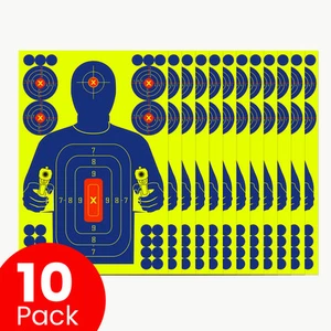 10 Pack Shooting Targets 12x12" Large Gun Reactive Range Splatter Paper Target - Picture 1 of 14