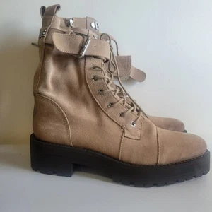 Sam Edelman Womens Junip Safari Tan Combat & Lace-up Boots 7 Medium - Picture 1 of 6