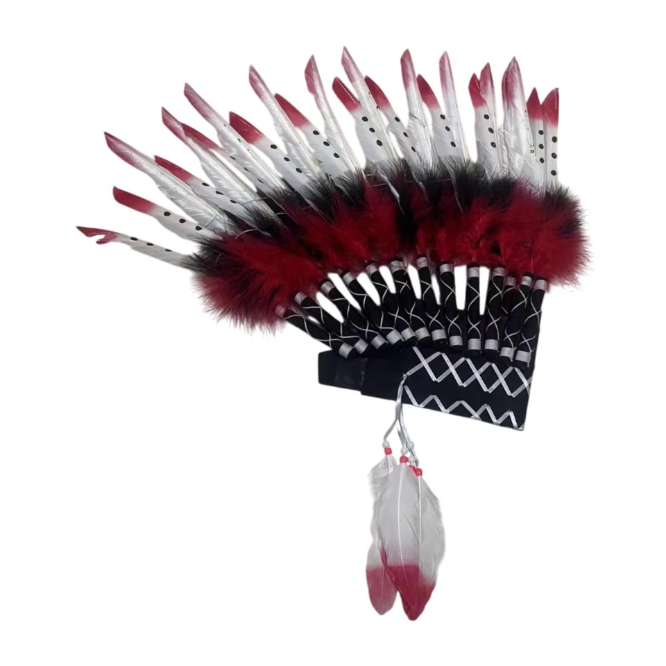 Feather Headdress American Chief Indian Native Hat for Cosplay Halloween - Image 1 of 1