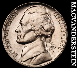 1952-D Jefferson Nickel - Choice Gem Brilliant Uncirculated Lustrous #E3313 - Picture 1 of 2