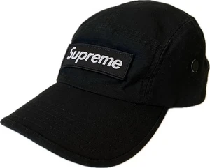 Gorra de campamento militar Supreme negra SS21 logotipo de caja correa ajustable nueva con etiquetas - Imagen 1 de 6