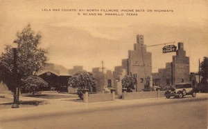 Lela Mae Courts Motel US Route 66 Amarillo Texas 1940s postcard - Picture 1 of 2