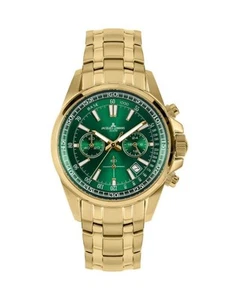 JACQUES LEMANS Men Quartz Casual Watch Classic Dress Green Dial Waterproof Round - Picture 1 of 6