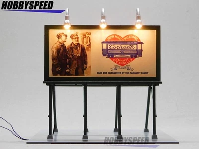 MTH RAILKING CARHARTT O GAUGE LIGHTED BILLBOARD train scenery 30-90700 NEW - Image 1 of 4