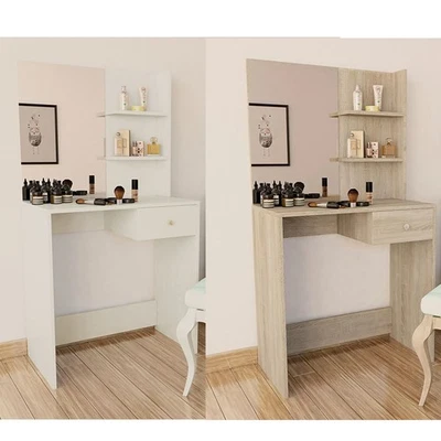 Schminktisch Frisiertisch Kosmetiktisch Kommode mit Spiegel Modern 75×40×141cm - Bild 1 von 4