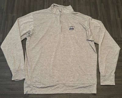 Pullover de rendimiento de golf gris con cremallera mediana de 1/4 cuarto de baño Bald Head Blues para hombre Foto 1 de 4
