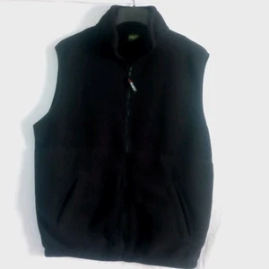 Cabela's Herren Large Regular schwarz Polartec Polyester durchgehender Reißverschluss Stehkragen Weste - Bild 1 von 7