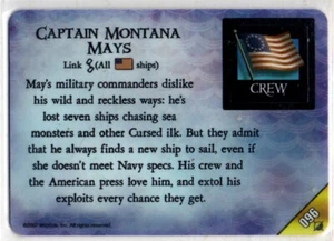 Wizkids Pirates At Oceans Edge CSG Rare #096 CAPTAIN MONTANA MAYS Mint Unpunched - Picture 1 of 2