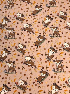 Jersey Stoff Kinderstoff Digitaldruck Reh - Bild 1 von 2