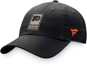 NHL Erwachsene Philadelphia Flyers Patch schwarz Fanatics Marke Strapback Vater Mütze NEU - Bild 1 von 4