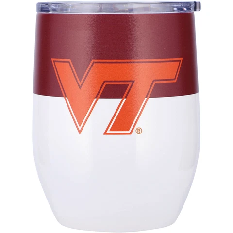 Virginia Tech Hokies 16oz. Colorblock Stainless Steel Curved Tumbler Cover