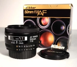 Collectable Mint Pre-AF-S Nikon Nikkor 50mm f1.8 AF Lens, f22 Min. Ap, F Mount - Picture 1 of 5