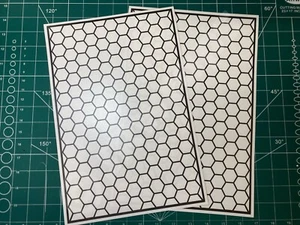 (X2) HEXAGON NEGATIVE Design 320x210mm Stickers Decals Motorcycle Matte Black - Picture 1 of 9