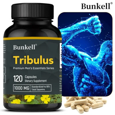 BUNKELL Tribulus Terrestris 95% Estratto 1000 mg Ormoni Aumento della Potenza per Uomo