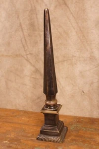 Antique Vintage Cast Brass Table Obelisk Sculpture 18" - Picture 1 of 12
