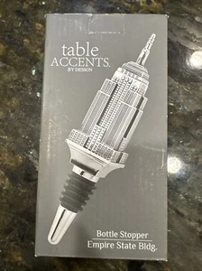 Godinger Silver Art Empire State Building Wine Bottle Stopper New York City NIB - Picture 1 of 4