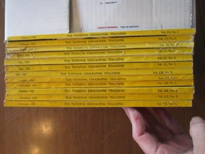NATIONAL GEOGRAPHIC MAGAZINE LOT 12 ISSUES 1952 Complete Year Vintage Ads Coke - Picture 1 of 5