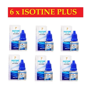 6 x ISOTINE PLUS 10ml Eye Drops Pure Herbal and 100% Genuine Eye Drops - Picture 1 of 6