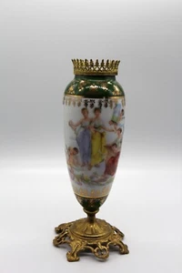 Französisch 19. Centuary Porzellan Eierhalter 7,5" Messingrahmen, gemarkt! Wunderschön! - Bild 1 von 8