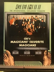 CBS Magicians' Favorites Genii Magicians' Magazine Mar 1994 Contents Page Photo - Picture 1 of 3