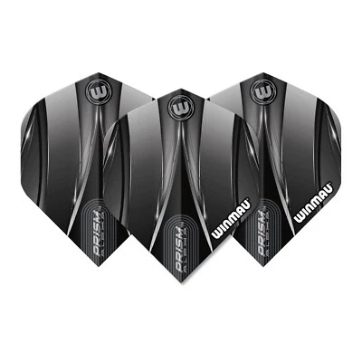 5 New Sets Winmau Prism Alpha Standard Dart Flights - Sniper Black - Image 1 of 3