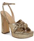 Sam Edelman Kristen Knotted Platform Gold Sandals Size 7