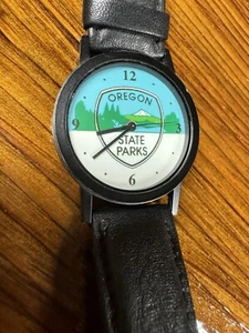 Oregon State Parks Logo Infinity Watch, Leather Band - Unisex - New Battery - Picture 1 of 4