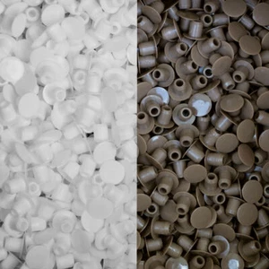 Plastic 7mm Screw Cover Caps for 7mmØ Holes - CHOOSE COLOUR, QUANTITY (HTB) + - Picture 1 of 6