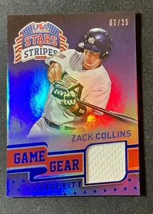 2015 Panini Stars and Stripes Game Gear Longevity 7/25 Zack Collins #100 holo - Imagen 1 de 2