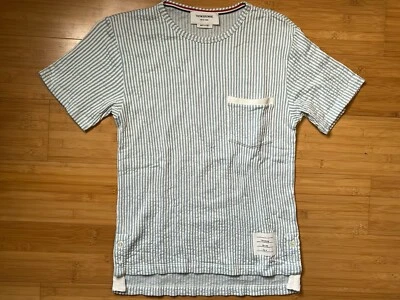 Camiseta Jersey Hombre Talla 00 Thom Browne Algodón Rayas, Excelente Estado, Italia Foto 1 de 4