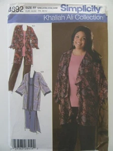 Simplicity Khaliah Ali Pattern 4892 Plus Ladies 18-24w Dress Tunic Pants Kimono - Picture 1 of 7
