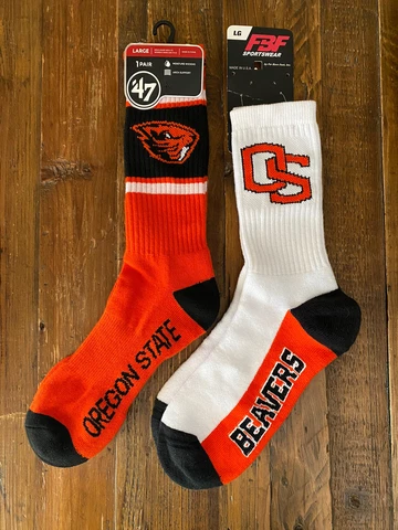 Oregon State Beavers Socks NEW! Pac-12 Corvallis Oregon Benny Cover