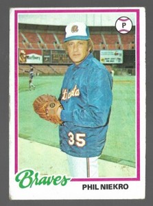 1978 Topps Phil Niekro Atlanta Braves #10 HOF