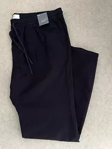 M&S MENS NAVY ELASTICATED STRAIGHT FIT CHINOS Size 2XL Waist 42”-44” Leg 33” - Picture 1 of 9