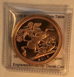 2018 KOTCT Semi-Proof Like Copper Medal Daniel Carr w/signed INSERT/COA - Picture 1 of 4