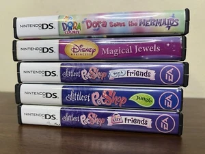 Nintendo DS Games Lot Of 5 Littlest Pet Shop Dora Disney Princess - Picture 1 of 10