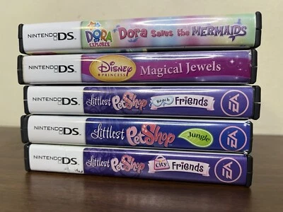 Nintendo DS Games Lot Of 5 Littlest Pet Shop Dora Disney Princess - Image 1 of 4